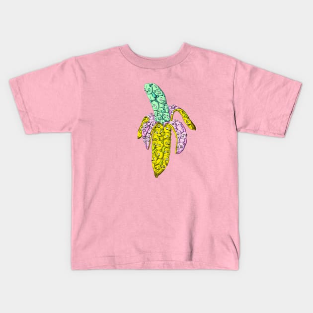 Bear banana Kids T-Shirt by Bear Crump